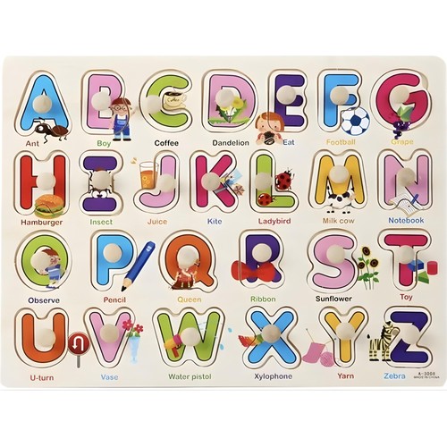 Wooden alphabet puzzle for - alphabet,