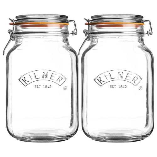 Kilner 2pc clip top square - top,