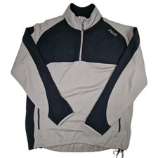 PING Men's Large Golf 1/4 Zip Fleece Pullover Grey Black CF3D Thermal 