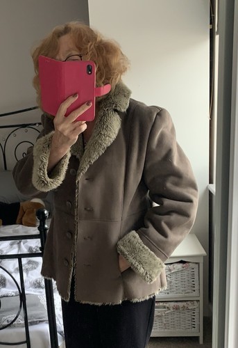 Faux sheepskin coat - sheepskin,