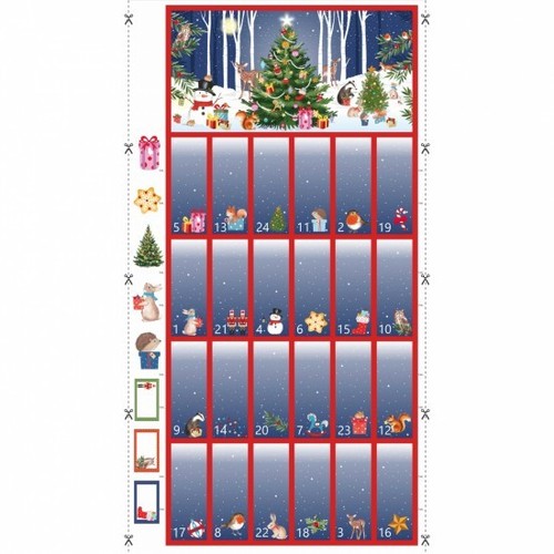 Advent calendar fabric panel - advent,