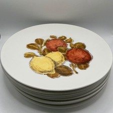 VINTAGE J & G MEAKIN IRONSTONE ST CLEMENTS 8 X DINNER PLATES  10” DIAMETER