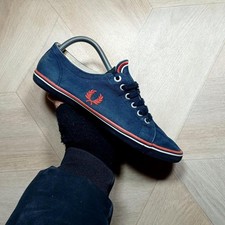 Fred Perry Canvas Trainer Blue UK5 Low Womens 13560256 Sneaker Shoe