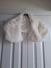 Lipsy White Faux Fur Shawl/ Scarf/ Shoulder Warmer Brand New Without Tags