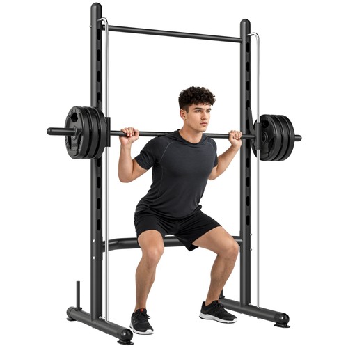 Homcom adjustable squat - adjustable,