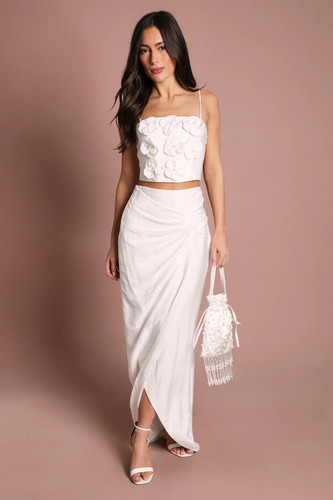 Coast ivory wrap skirt womens - coast,