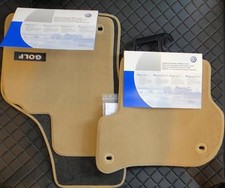 VW Golf MK5 Carpet Floor Mats Set Front + Rear Luxury Beige Oval Twist GENUINE