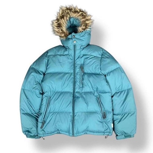 Light blue converse - fur, puffer