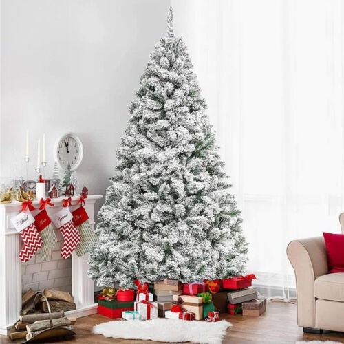 Snow flocked christmas - snow,