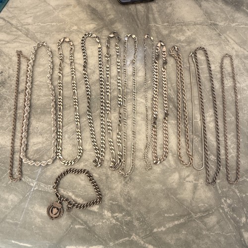 925 silver chains joblot - silver,