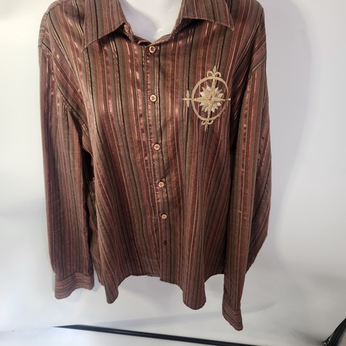Striped brown dress - striped, with