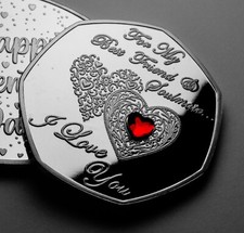 BEST FRIEND & SOULMATE 'Valentine's Day' Silver Commemorative. Gem. Gift/Present