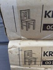 Rare Boxed and Unused Nursery Ikea 2 X KRITTER Wooden Chairs Blue