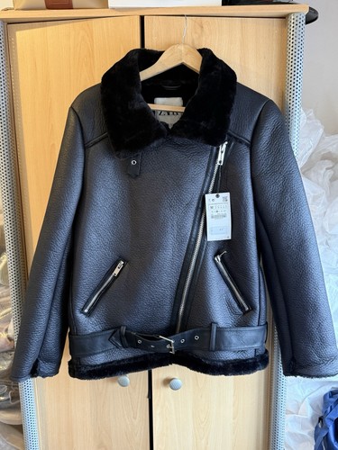 Zara black faux leather - zara,