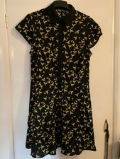 Barbara Hulanicki For George Black And Yellow Dress UK Size 20
