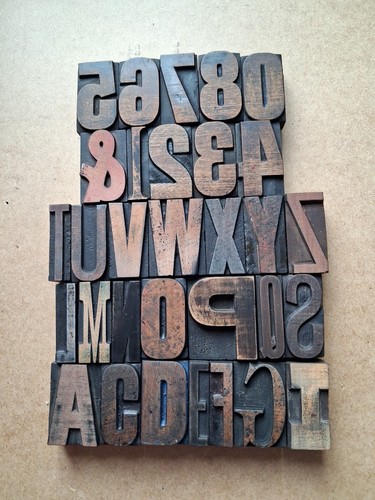 Vintage wooden letterpress - vintage,