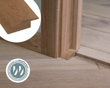 Solid Oak Door Threshold Profile Strip - Ramp Reducer 1800mm (For 15mm Floors)