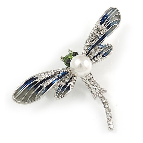Blue grey enamel clear - grey,