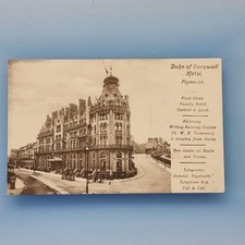 Plymouth Postcard C1920 Devon Duke Of Cornwall Hotel Advertising Issue