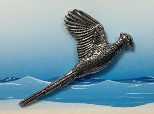 Flying pheasant silver pewter - pheasant,