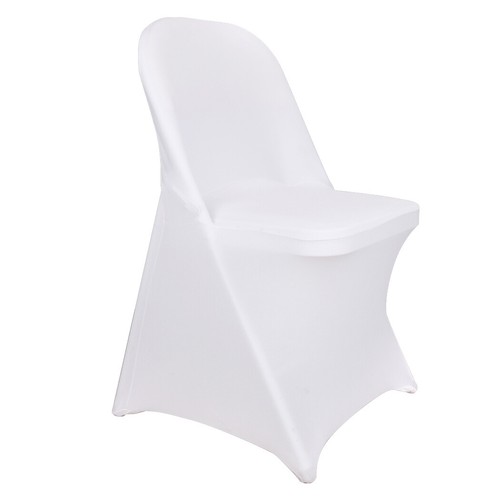 White spandex folding chair - spandex,