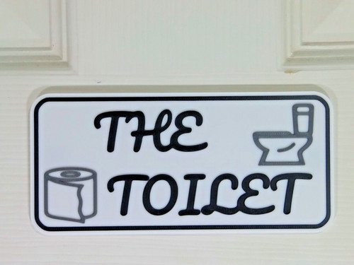 Black white toilet - black, door