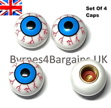 Tyre Valve Dust Caps Eye Ball Car Bike Motorcycle BMX Valve Plastic x4