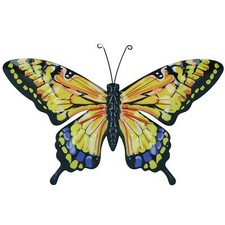 Large Metal Yellow Butterfly