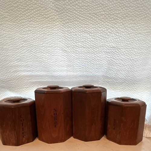 Coffee tea sugar canister - canister, set