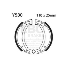 EBC Brake Shoe Set (5) 5 Front Left for Yamaha T 90 D 2000 - 2008