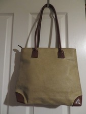FRANCHETTI BOND Vintage Ivory / Brown Leather Shoulder Bag