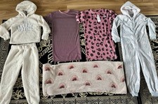 Job Lot Bundle Girls Clothes Pyjama Nightwear Dress Blanket 9-10 Years (6 Items)