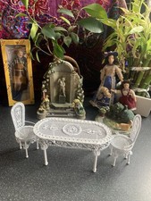 1/12 Scale Dollhouse Garden Furniture Fountain Pond Dolls Gardener