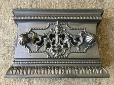 Antique Cast Iron Victorian Tidy Betty Range Fireplace Fender Grate Fire (QP137)