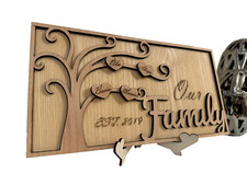 Personalised wooden family - personalised,