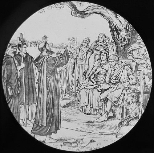 Glass magic lantern slide - magic,