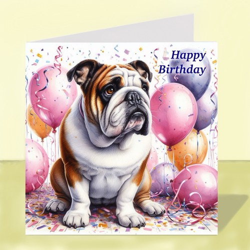 English bulldog dog birthday - english,