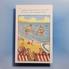Saucy Comic Postcard C1965 Blonde Bikini Seaside Pipe Deck Chairs Brook Publish