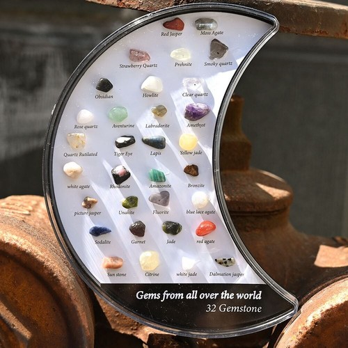 32pcs moon box quartz crystal - 32pcs,