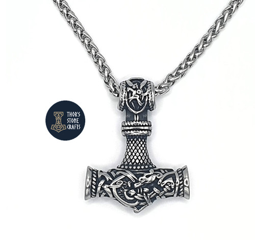 Viking thor hammer pendant - hammer,