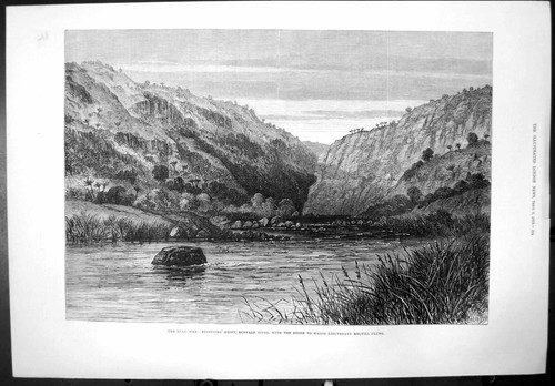 Antique old print fugitives - antique,