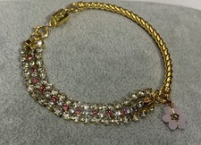 Pink and Clear Rhinestone