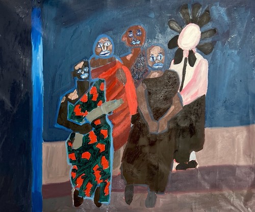 Canvas oil painting african - canvas,