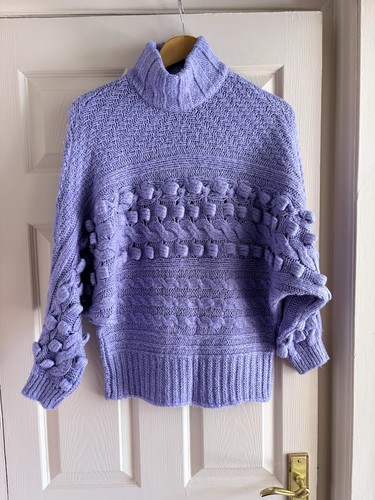 George size lilac cable - 8, knit