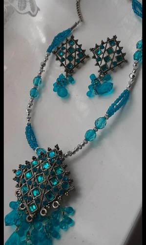 Turquoise jewellery set ethnic - set,