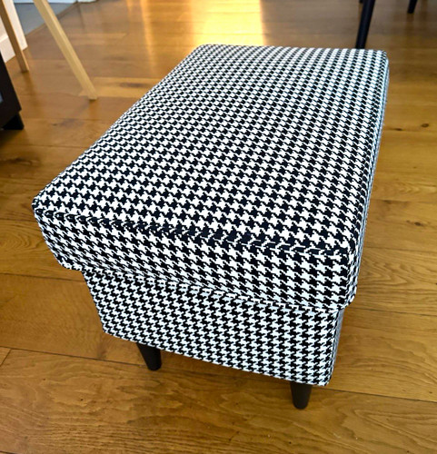 Black white houndstooth - black, &