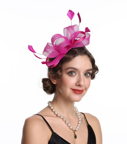 Sinamay flower feather - sinamay,