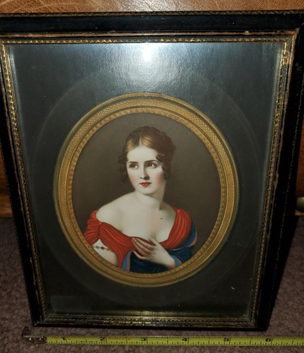 Old framed painting picture - old,