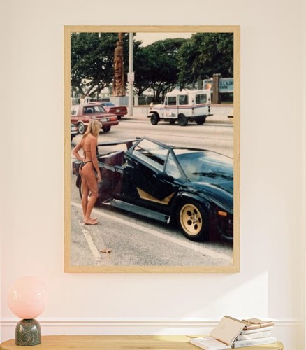 Girl getting into lambo - into,