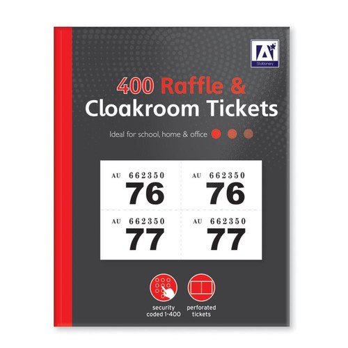 Cloakroom tickets 1 400 - cloakroom, 1-400